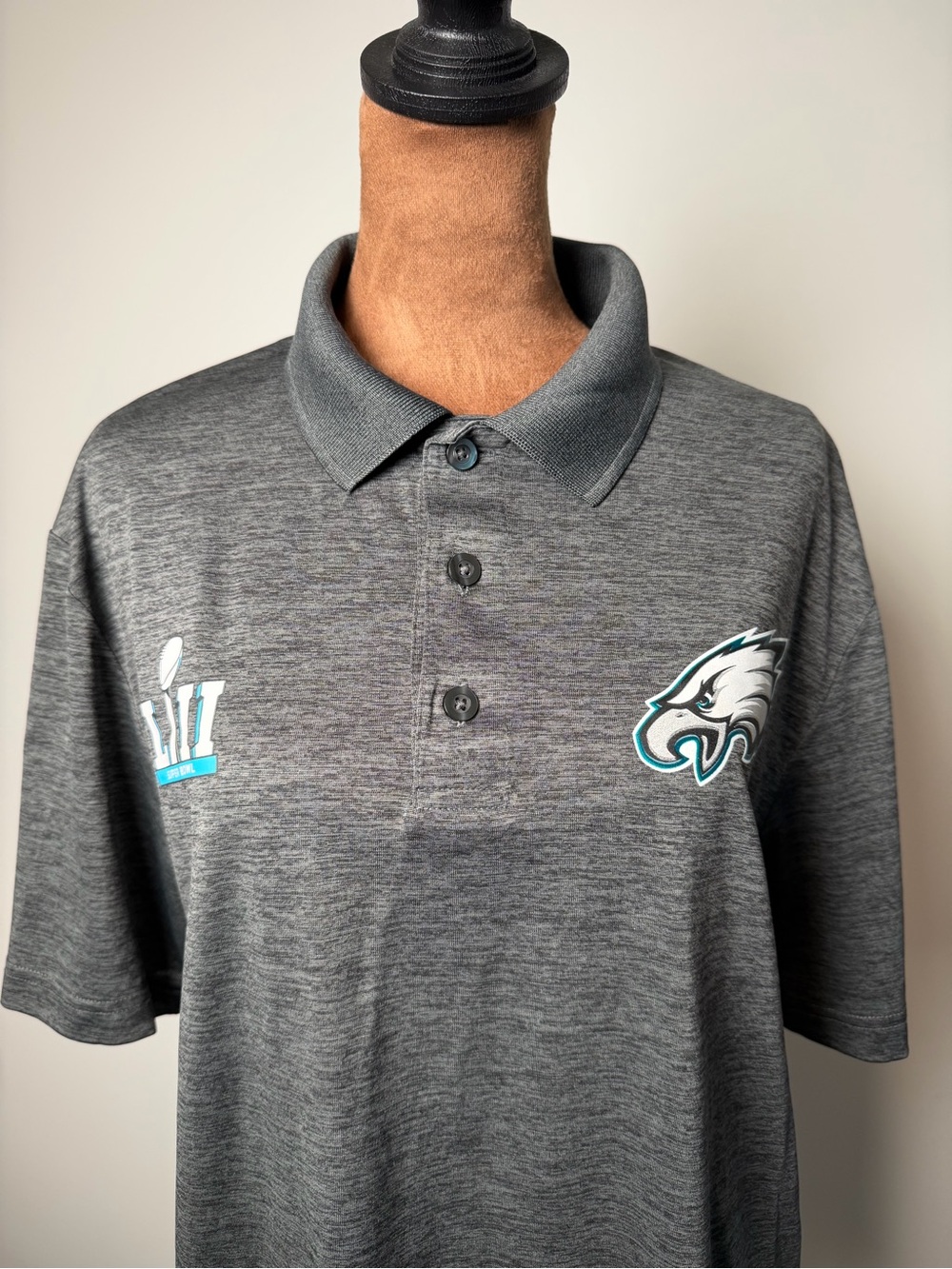 Philadelphia Eagles Gray Polo Shirt - Men's Short Sleeve
